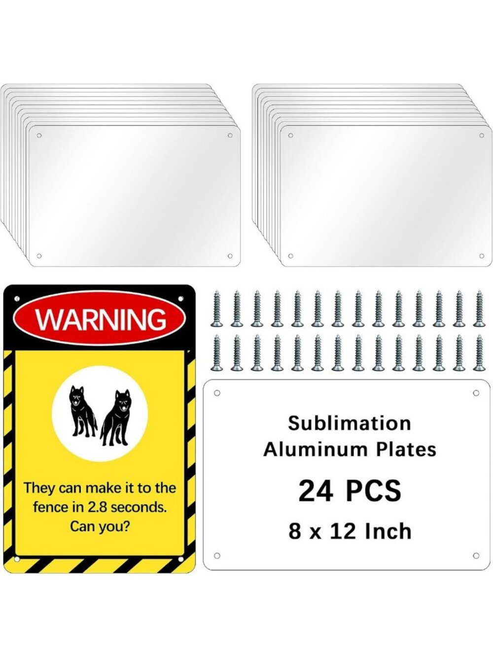 24 Pcs Aluminum Sublimation Sign Blanks 8x12" - Metal Heat Transfer Blanks for